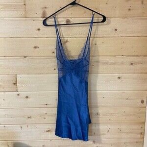 Victoria's Secret Lace Plunge Slip in Blue NWT